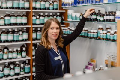 Bridget in the Bodywise Herbal Dispensary
