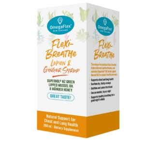 OmegaFlex - Flexi-Breathe lemon & ginger syrup 200mL